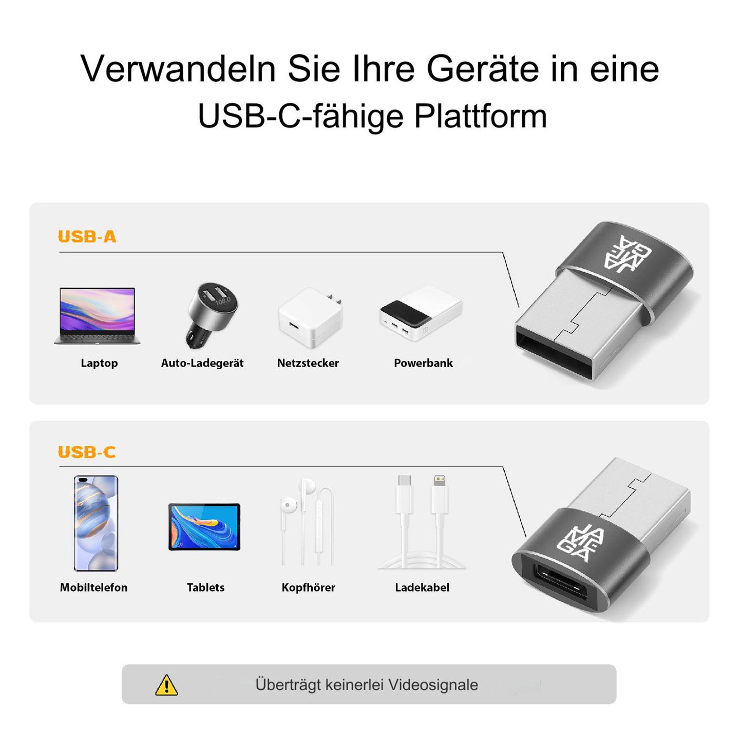 USB A to USB C Female Adapter 2.0