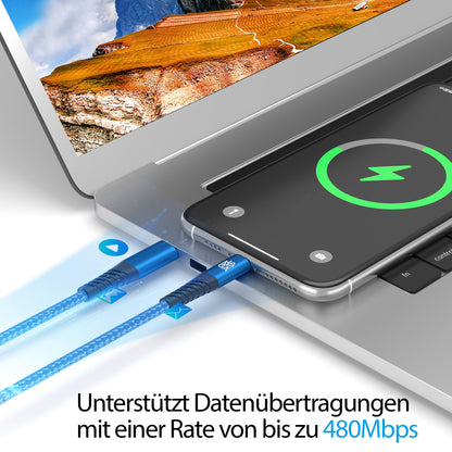 USB-C zu Lightning Kabel - Blau - Variante