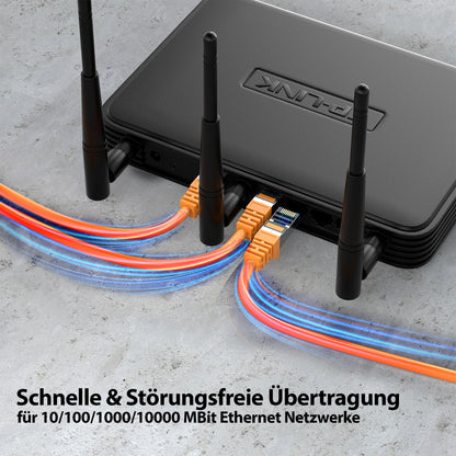 CAT 7 Patchkabel - ORANGE - Variante