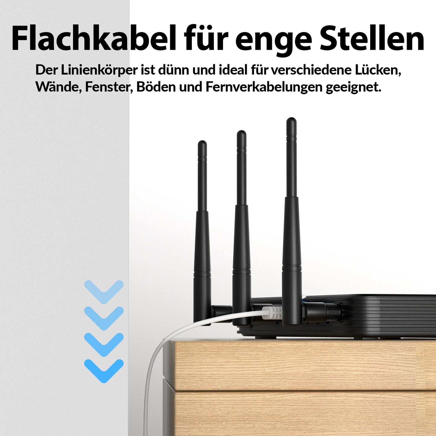 CAT 7 Patchkabel FLACH - WEIß - Variante