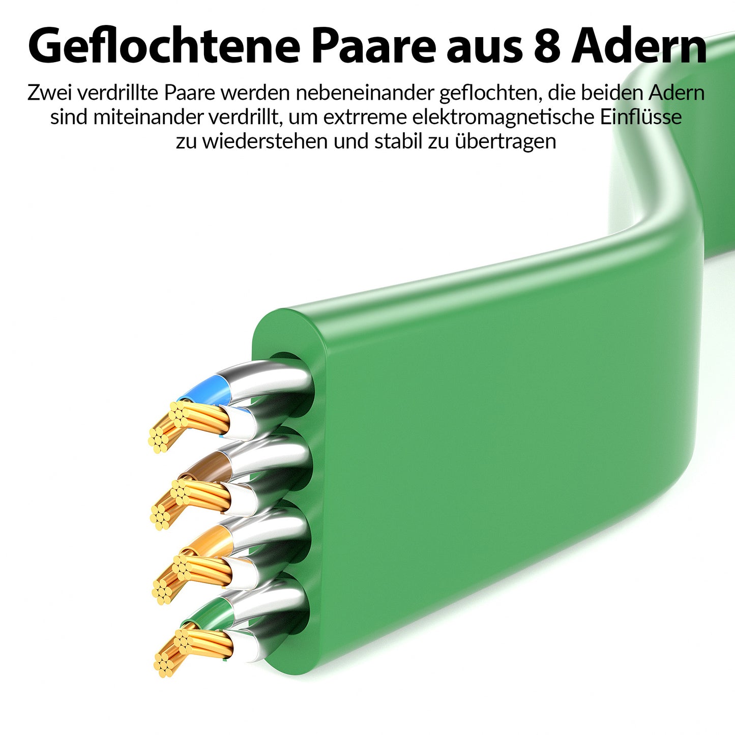 CAT 7 Patchkabel FLACH - GRÜN - Variante