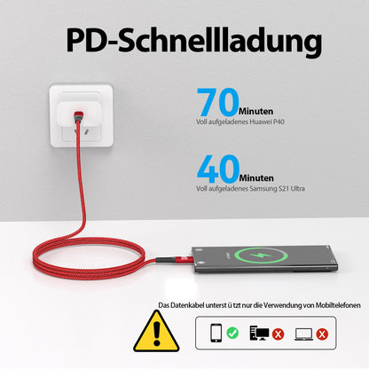 USB C Kabel Rot - Variante