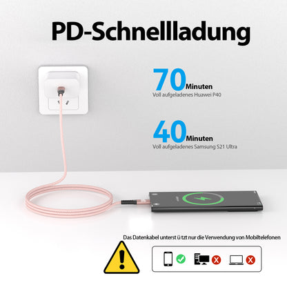 USB C Kabel Rosegold - Variante
