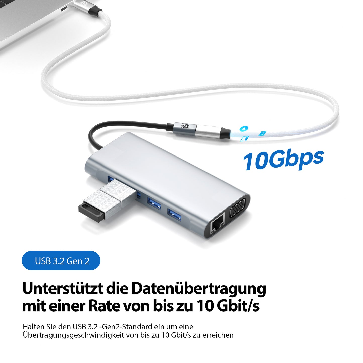 USB C Verlängerungskabel Weiß