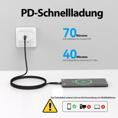 USB C Kabel Schwarz