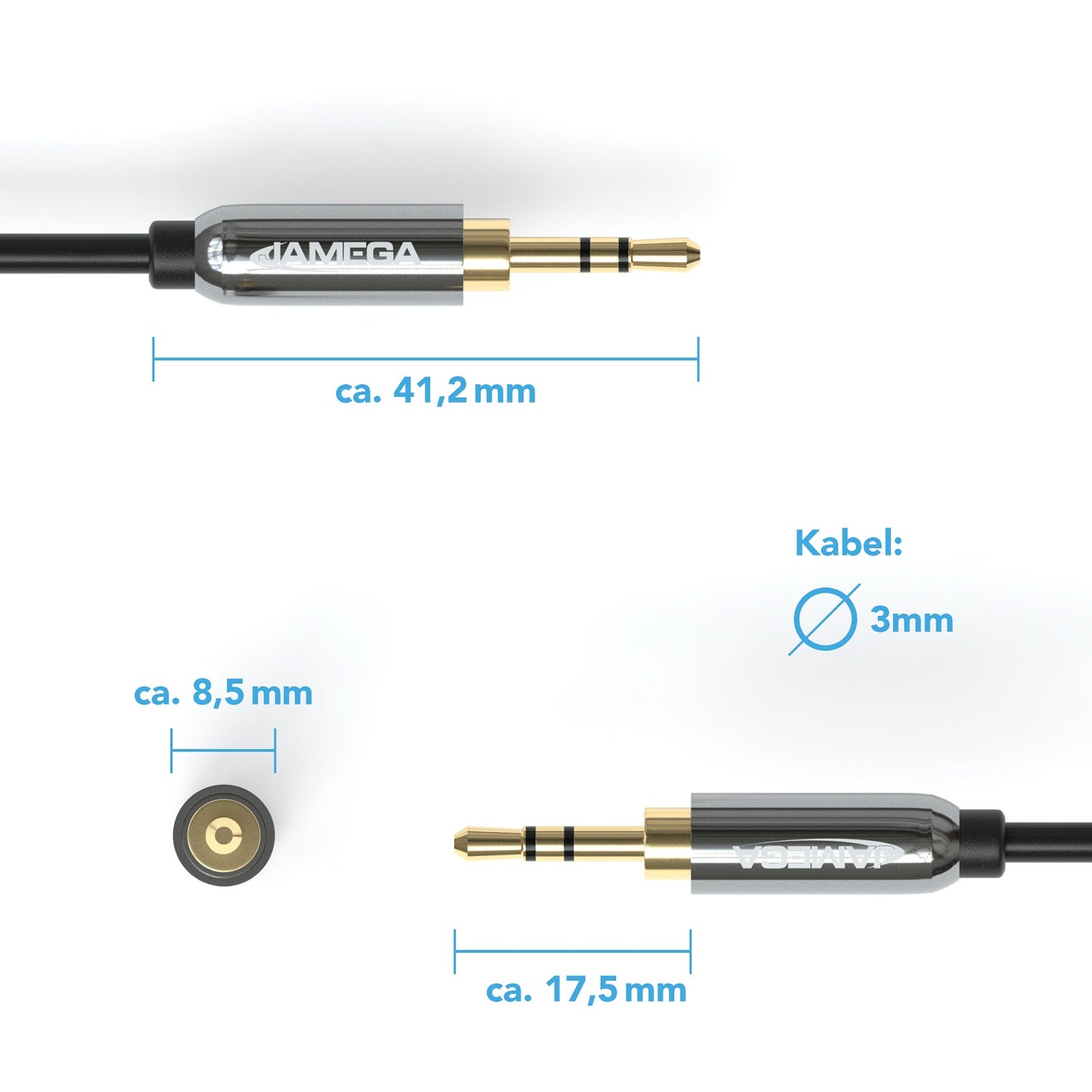 AUX Y-Adapter - Stecker auf 2x Buchse 0,2m
