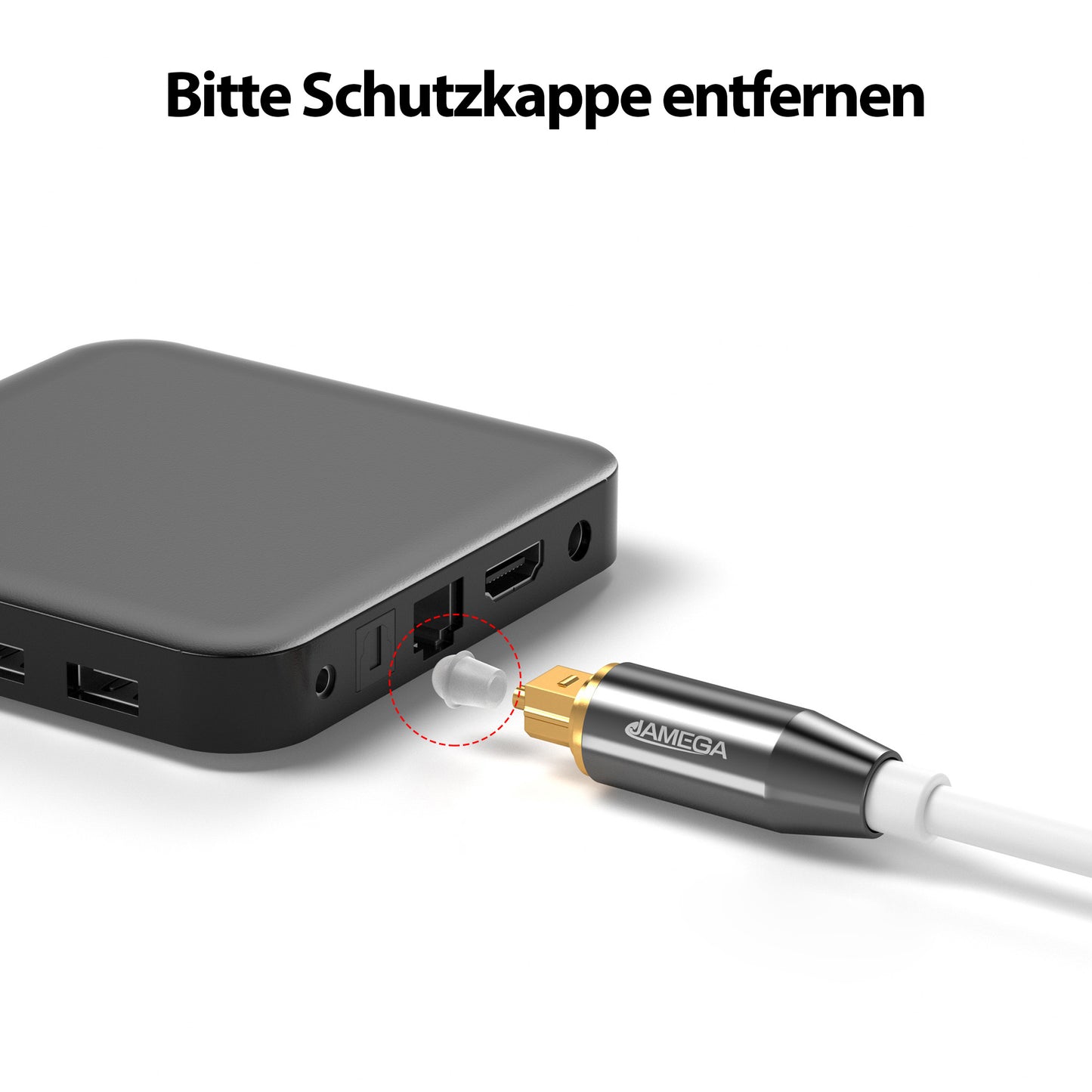 Toslink Premium Kabel *Weiß* - Variation