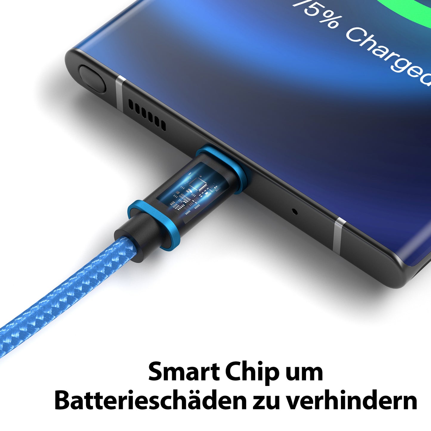 USB-C - USB A | Nylon + Metal Shell | *NEW MODEL* - Blue - Variante "eBW"