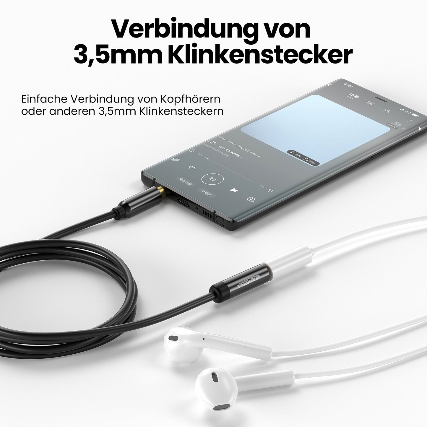 3,5mm Klinkenstecker 4 Polig - 3,5mm Klinkenbuchse 4 Polig Kabel - Variation "eBW"