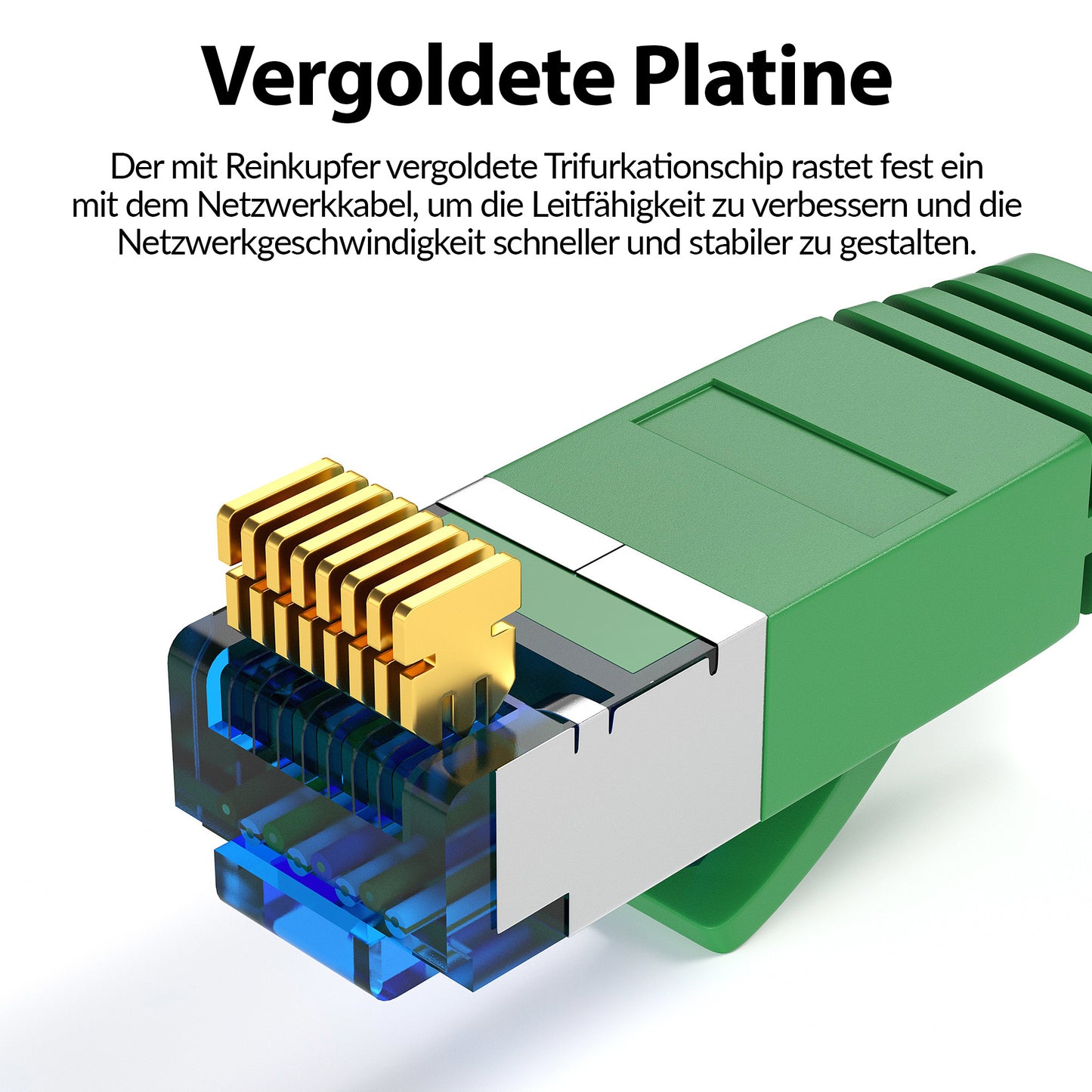 CAT 7 Patchkabel FLACH - GRÜN - Variante