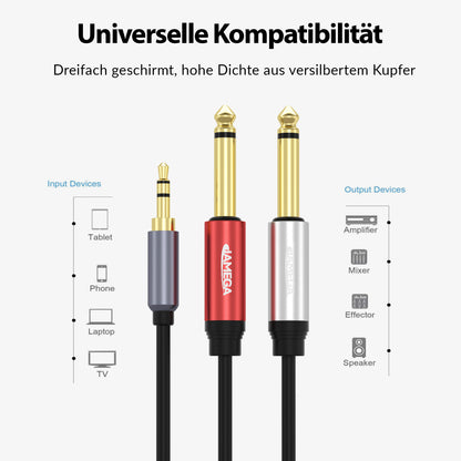 Aux Cabel 3.5mm zu 2*6.35mm  - Variation