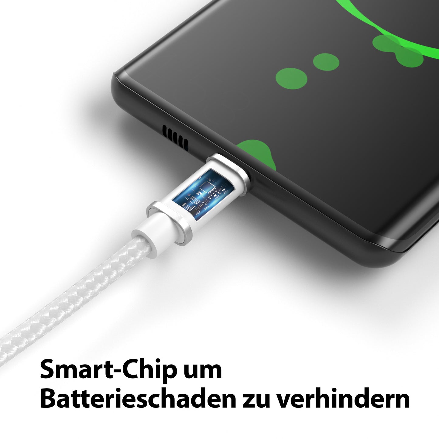 Micro USB Kabel | | 0,5 - 3m | | 4er Set Weiß