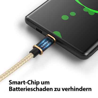 Micro USB Kabel Gold