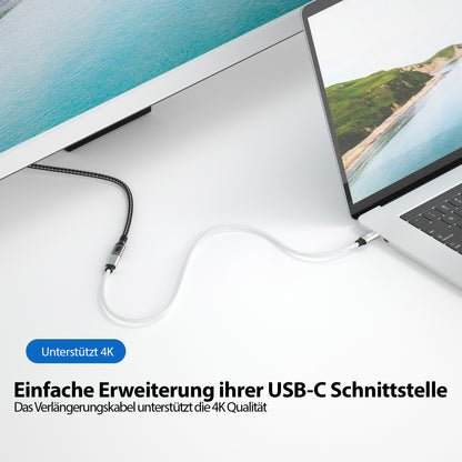 USB C Verlängerungskabel Weiß