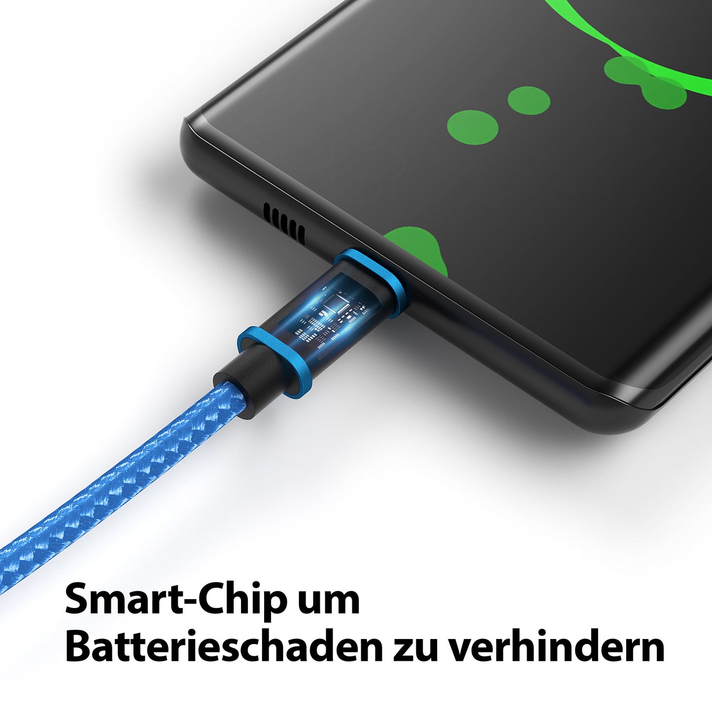 Micro USB Kabel | | 0,5 - 3m | | 4er Set Blau