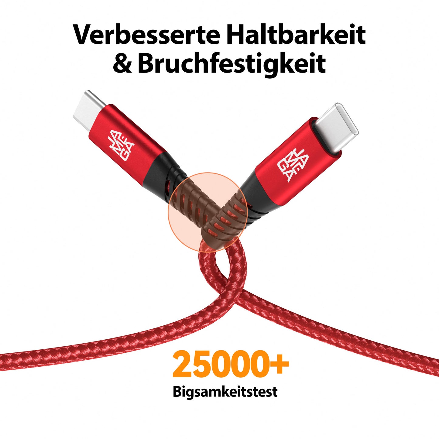 USB-C Kabel || Weiß - Rot - Blau - Schwarz || 0,5 - 3m || 4er Set