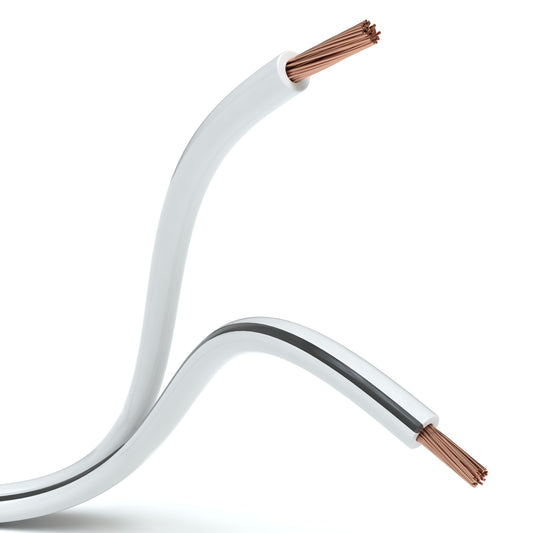 Lautsprecherkabel, 2 x 0,75mm², weiß - S-Impuls Variante