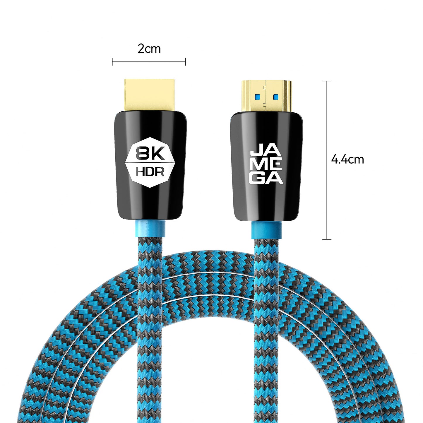 Premium HDMI 2.1 Kabel - Blau - Variation "eBW"