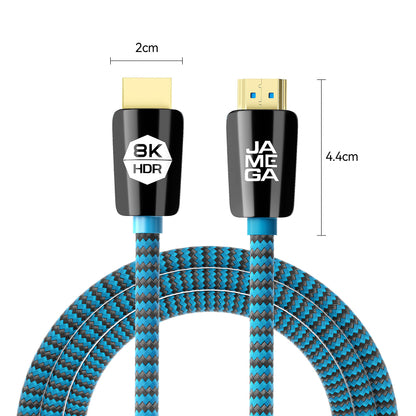 Premium HDMI 2.1 Kabel - Blau - Variation "eBW"