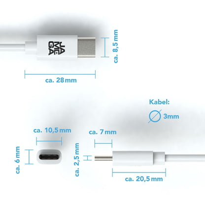 USB C Kabel Weiß