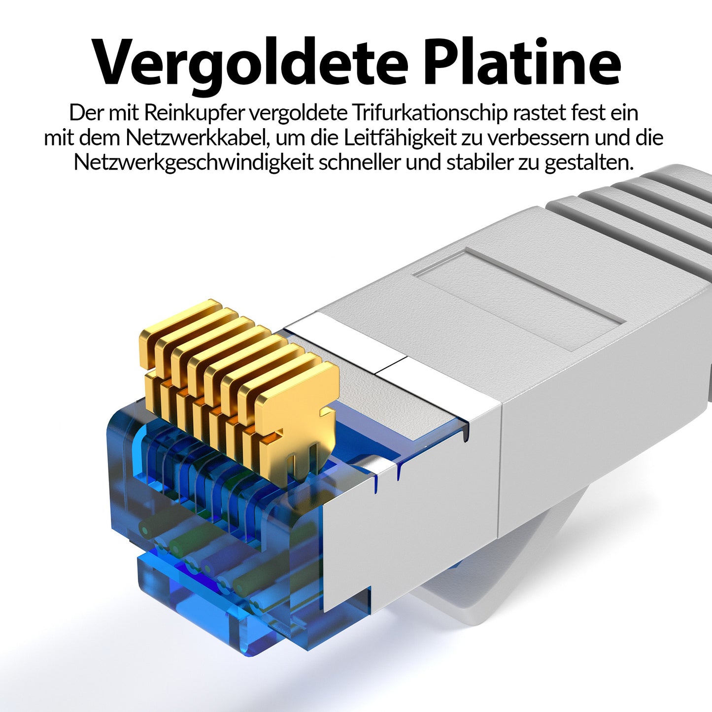 CAT 7 Flachkabel Grau