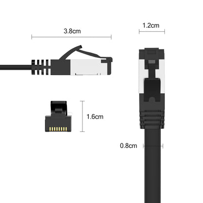 CAT 8 Flachkabel Schwarz