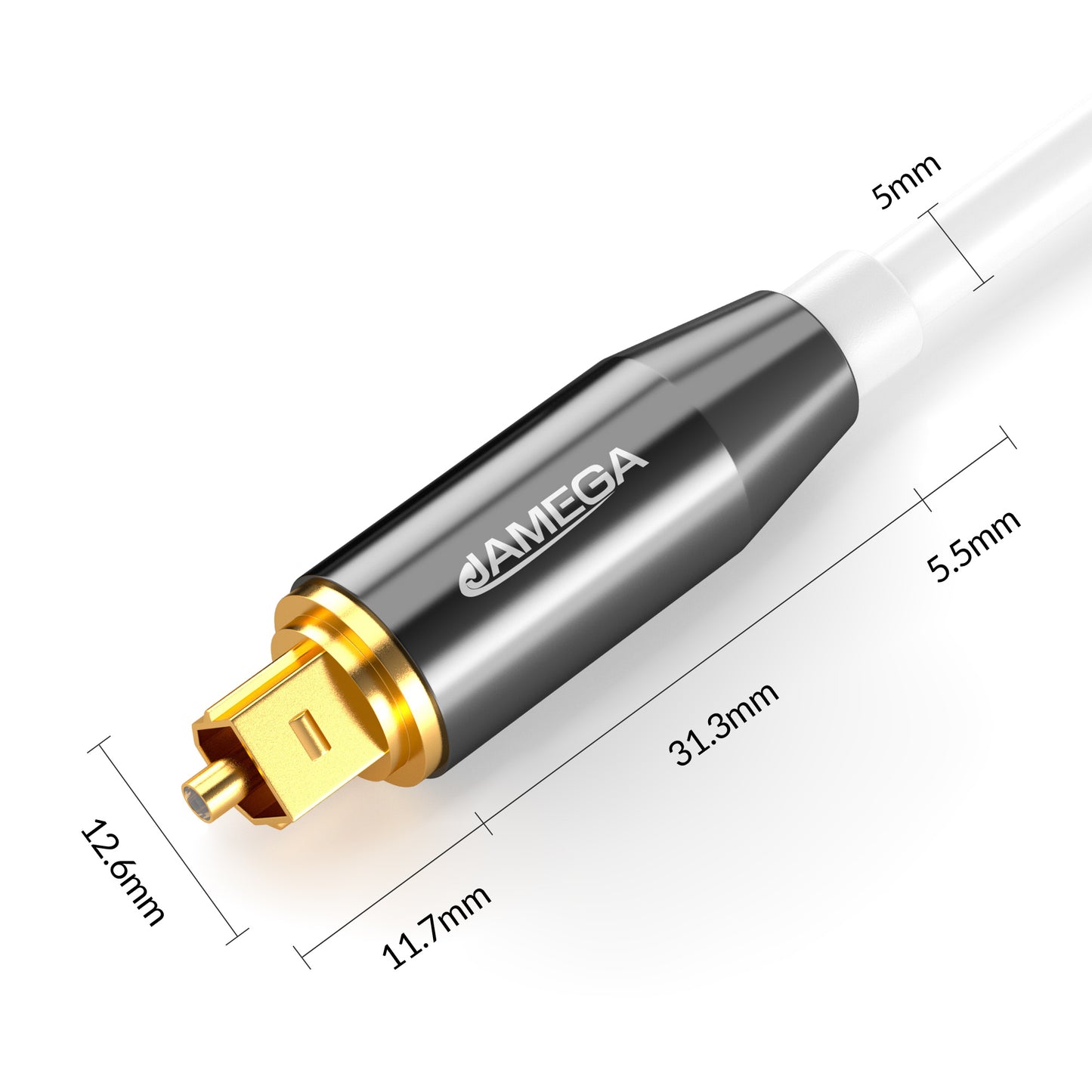 Toslink Premium Kabel *Weiß* - Variation