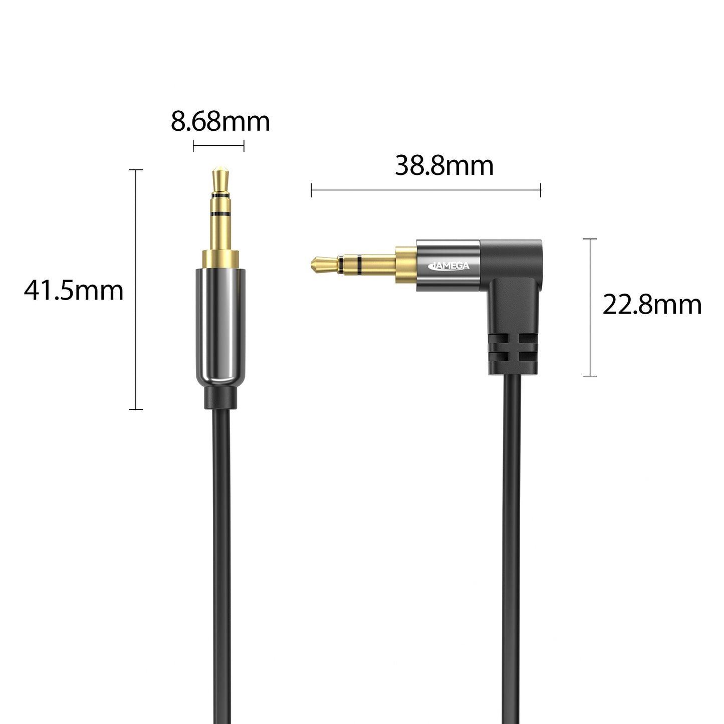 AUX Kabel 3,5mm 90° Winkel - Variation