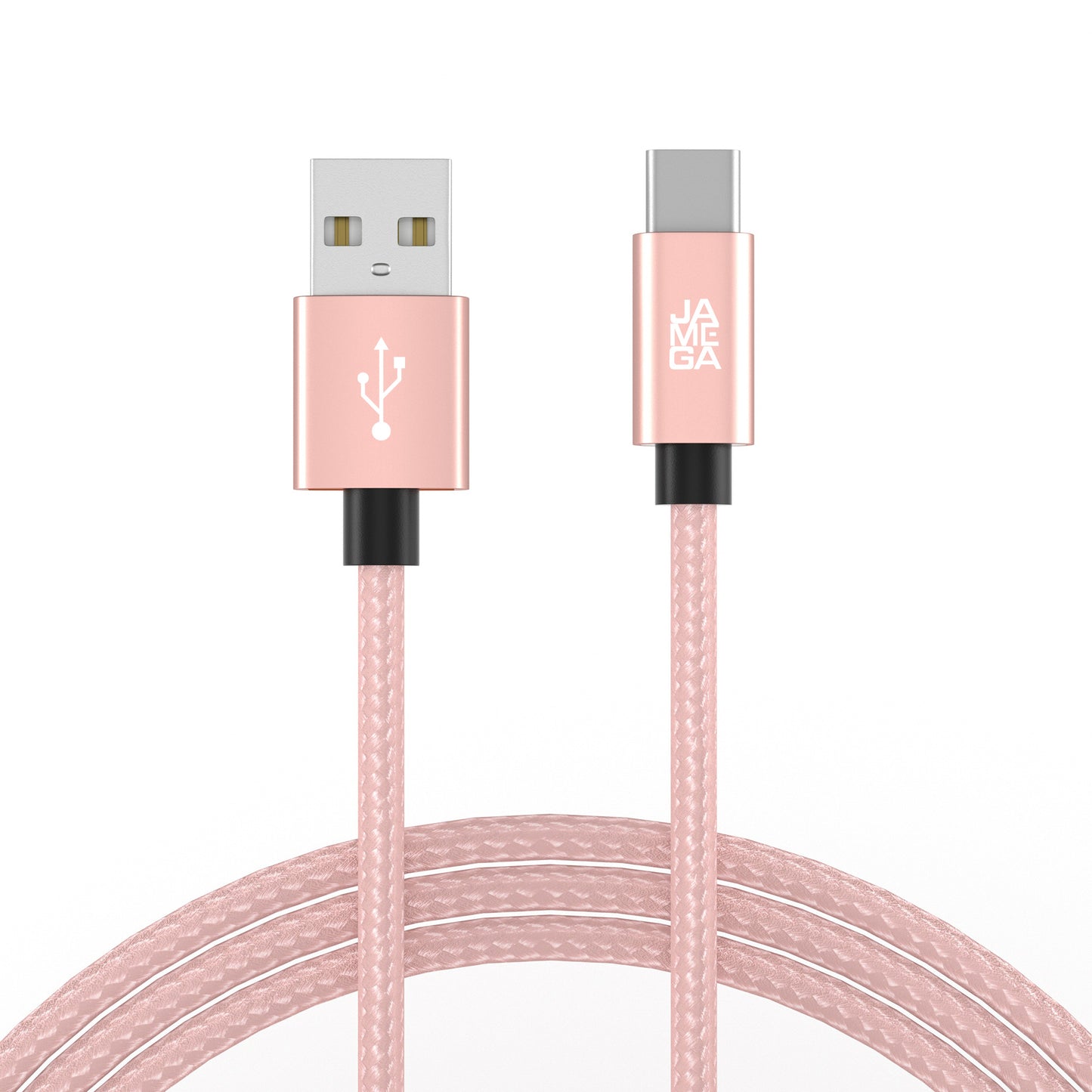 USB-C - USB A | Nylon + Metal Shell | *NEW MODEL* - RoseGold - Variante "eBW"