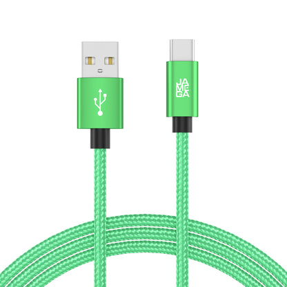 USB-C - USB A | Nylon + Metal Shell | *NEW MODEL* - Green - Variante "eBW"