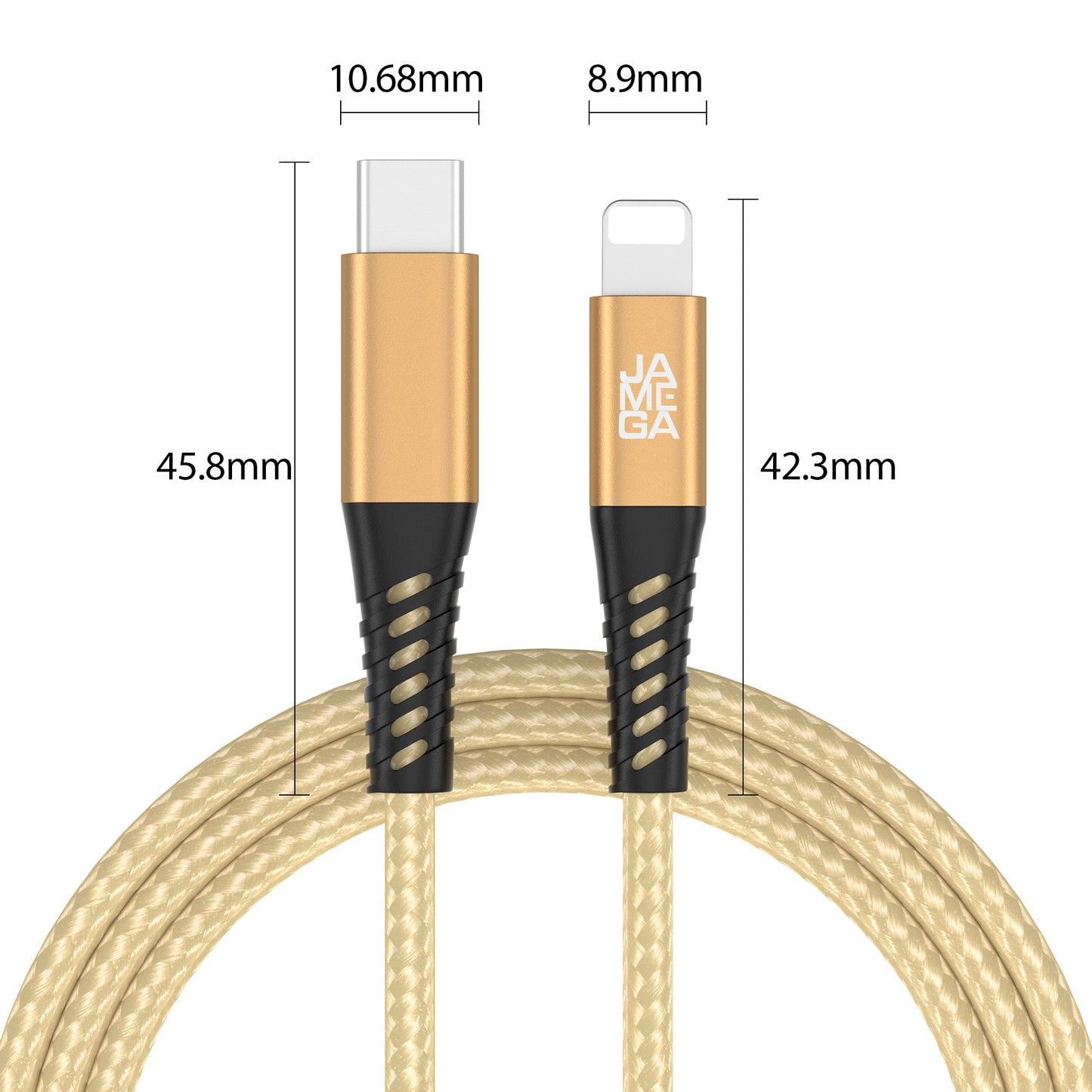 USB-C - Lightning Kabel Gold