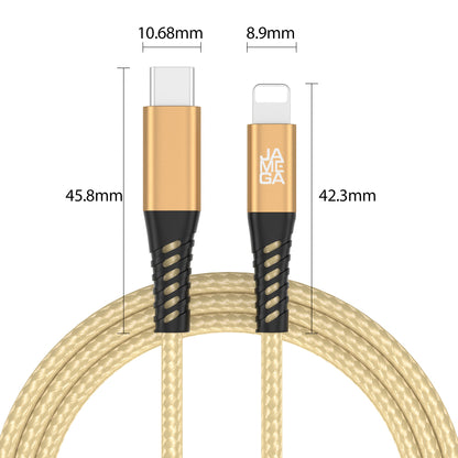 USB-C - Lightning Kabel Gold