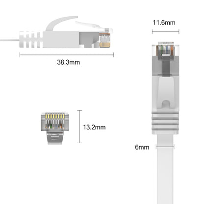 CAT 6 Flachkabel Weiß