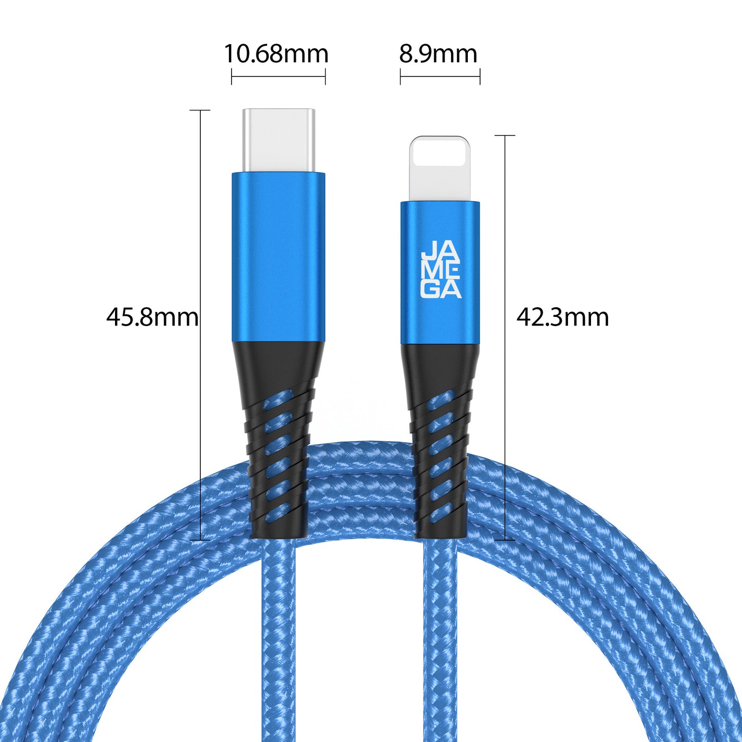 USB-C - Lightning Kabel Blau