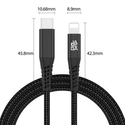 USB-C - Lightning Kabel Schwarz