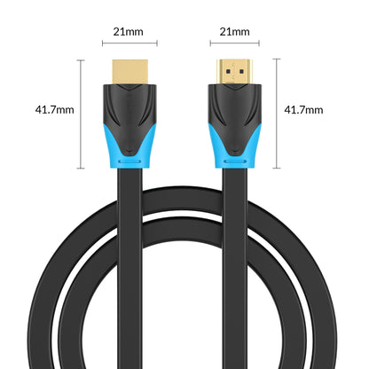 HDMI Kabel 2.0 _Flach_ - Plug schwarz/blau - Variation "eBW"