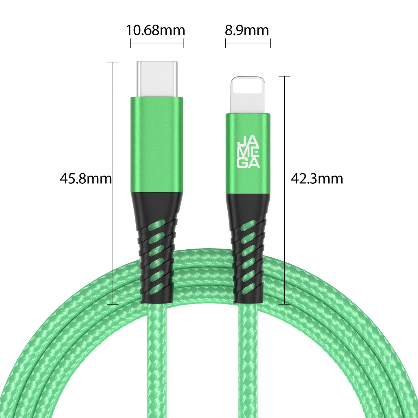 USB-C - Lightning Kabel Grün