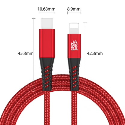 USB-C - Lightning Kabel Rot