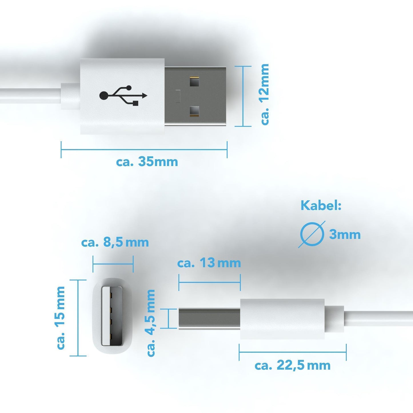 USB C Kabel Weiß