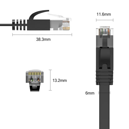 CAT 6 Flachkabel Schwarz