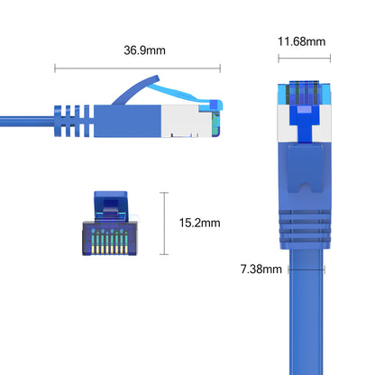 CAT 7 Patchkabel FLACH - BLAU - Variante