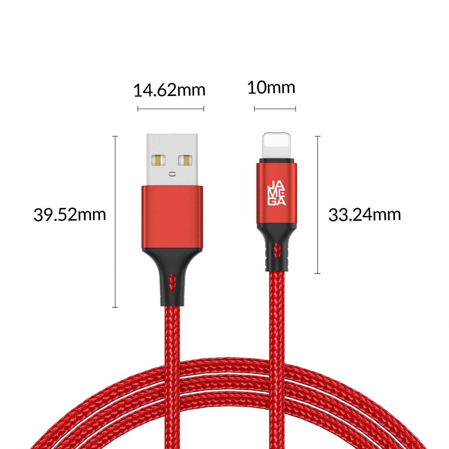 iPhone charging cable new generation cotton / red - Variation
