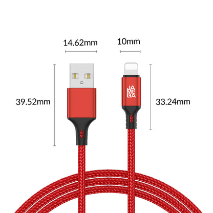 iPhone charging cable new generation cotton / red - Variation