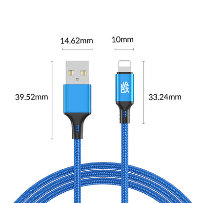 iPhone charging cable new generation cotton / blue - Variation