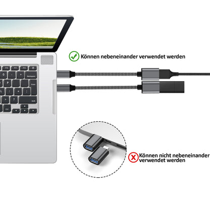 USB-C 3.1 Male - USB-A 3.0 Female - 0,15m