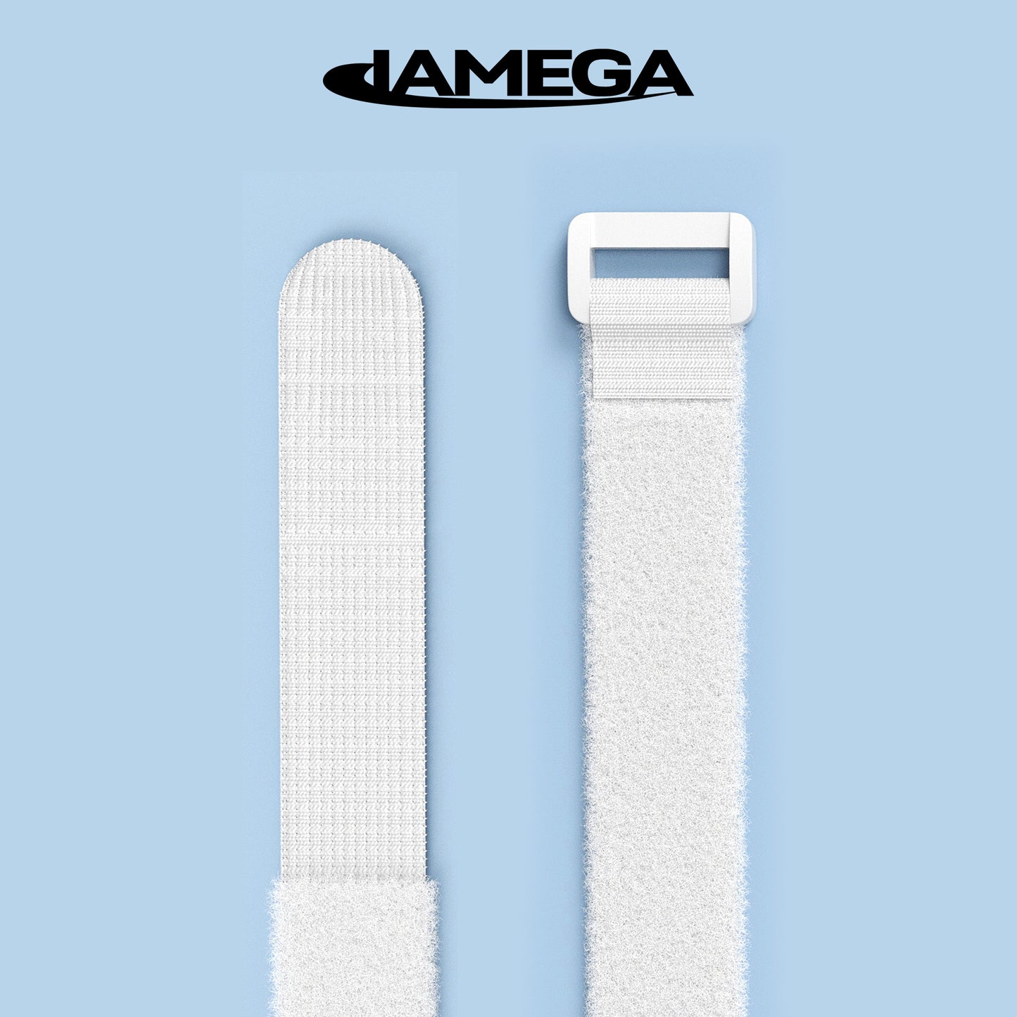 Klettverschluss Kabelbinder mit Plastiklasche | white - Variation