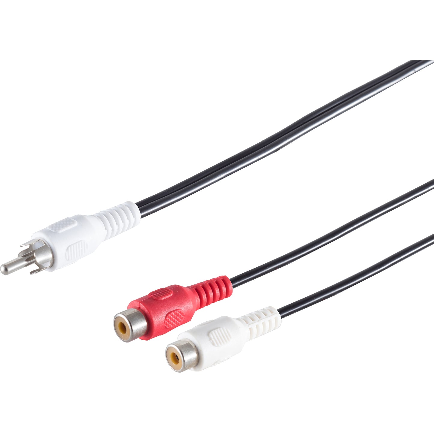 Premium Cinch-Adapter - 2 Cinchkupplungen zu Cinchstecker - Zuverlässige Audioverbindung - 0,2m