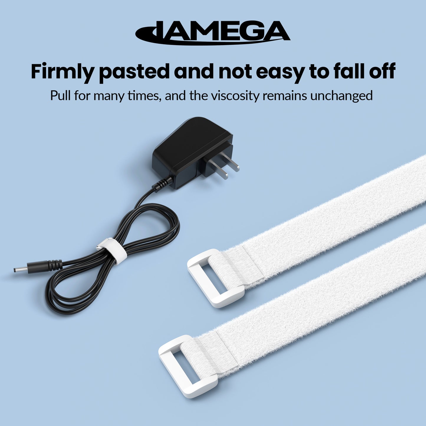 Klettverschluss Kabelbinder mit Plastiklasche | white - Variation