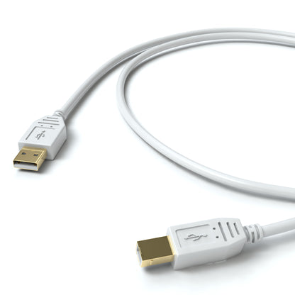 USB-A zu USB-B, Gold, Weiß - S-Impuls Variante