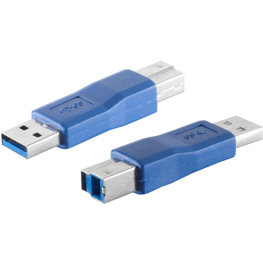 USB Adapter 3.0 A Stecker / B Stecker, blau